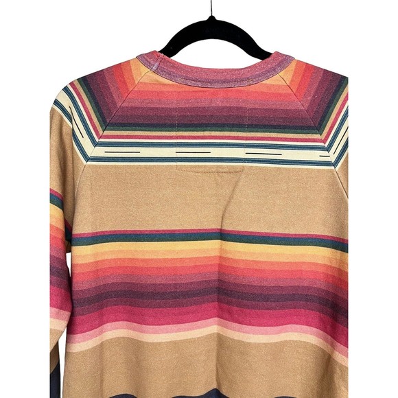 AVIATOR NATION TULUM BOLT STITCH SWEATSHIRT LIGHT KHAKI WOMEN’S SIZE SMALL - Picture 4 of 8